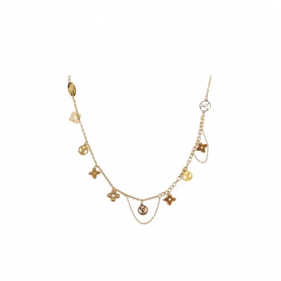 LOUIS VUITTON NECKLACE BLOOMING GOLD M64855